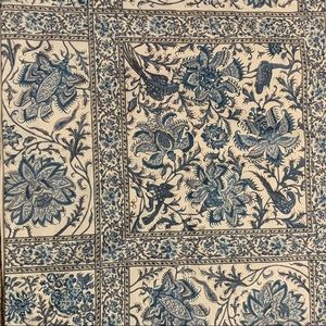 Pottery Barn 24” x 24” pillow cover navy w birds